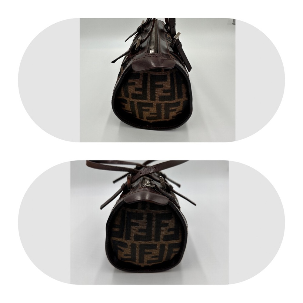 FENDI Zucca Mini Boston Handbag and Compact Wallet Bundle - Picture 10 of 14